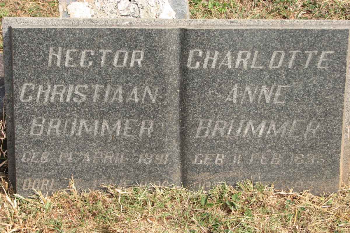 BRUMMER Hector Christiaan 1891-? &amp; Charlotte Anne 1895-?