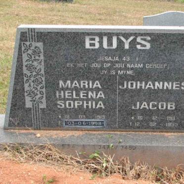 BUYS Johannes Jacob 1911-1995 &amp; Maria Helena Sophia 1913-1998