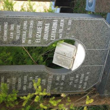 BOSSERT Jan Christoffel 1921-2001 &amp; Elizabeth Johanna Catharina VILJOEN 1919-