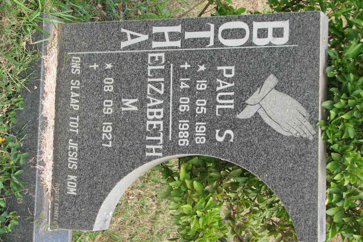 BOTHA Paul S. 1918-1986 &amp; Elizabeth M. 1927-