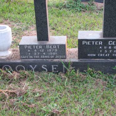 BOOYSEN Pieter Gerhardus 1935-19?1 :: BOOYSEN Pieter Bert 1979-1981 