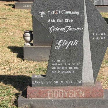 BOOYSEN Gideon Jacobus 1968-1987
