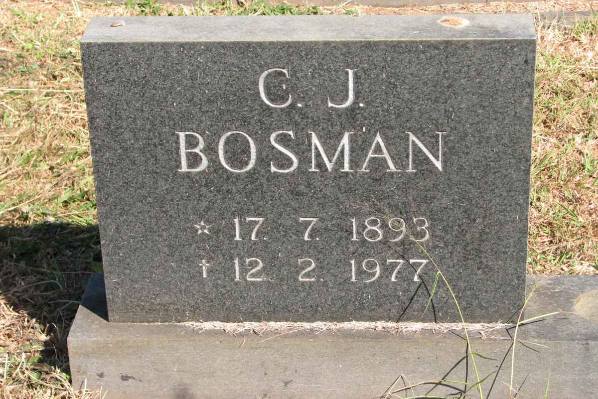 BOSMAN C.J. 1893-1977