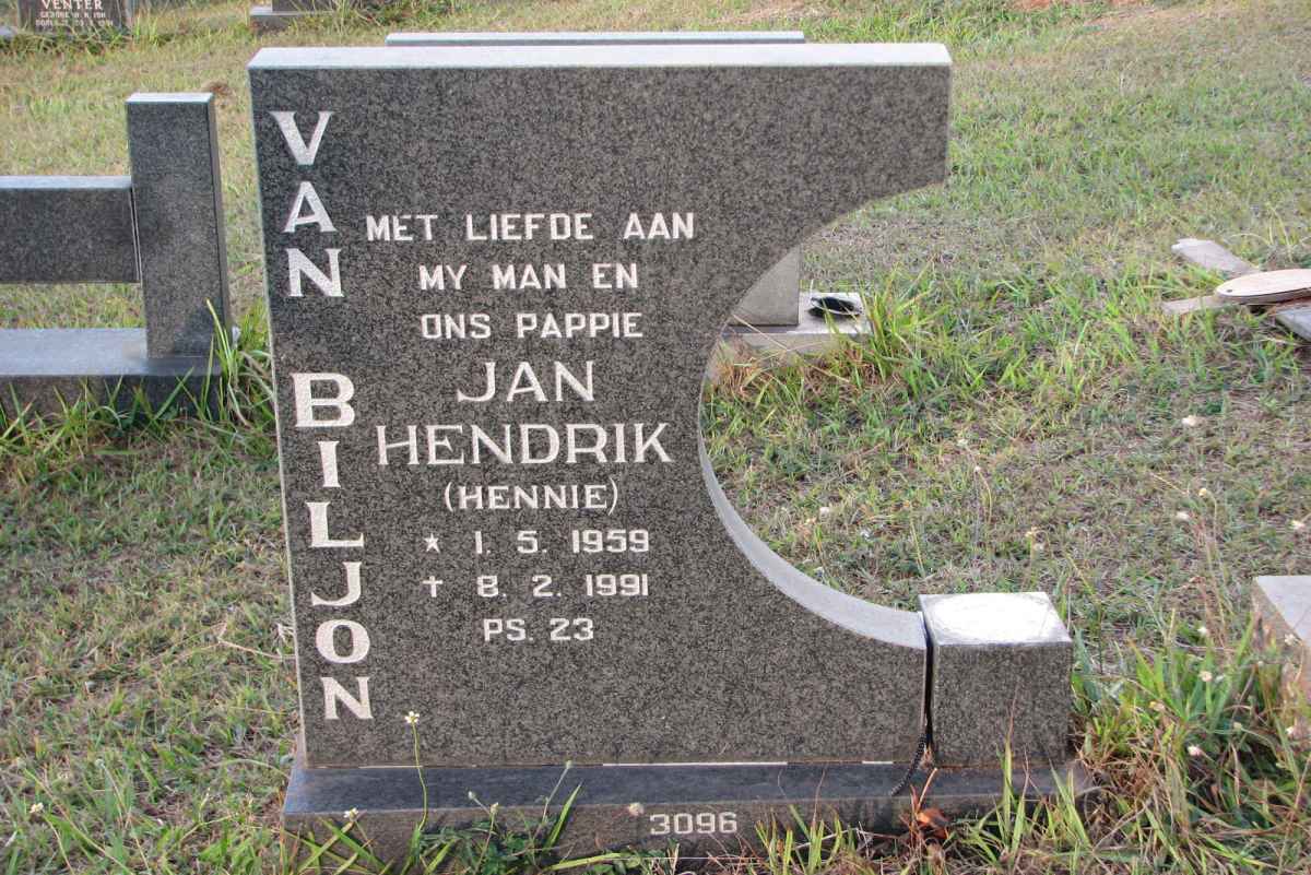 BILJON Jan Hendrik, van 1959-1991