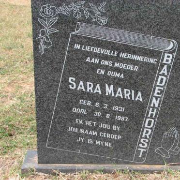 BADENHORST Sara Maria 1931-1987