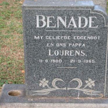 BENADE Lourens 1900-1965