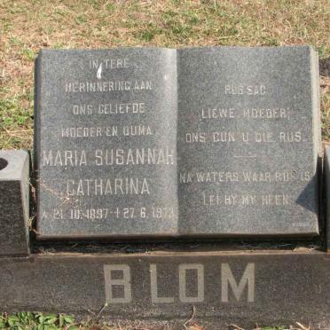 BLOM Maria Susannah Catharina 1897-1973