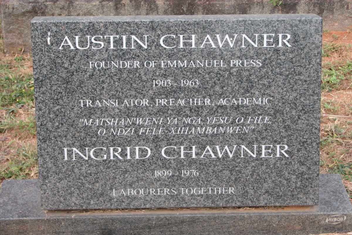 CHAWNER Austin 1903-1963 &amp; Ingrid 1899-1976