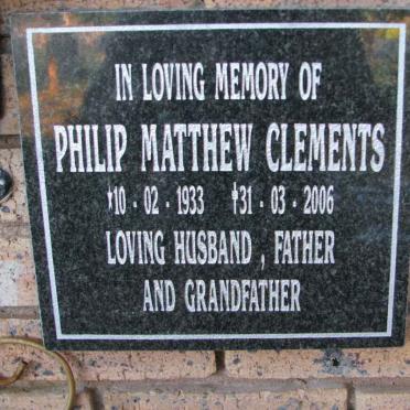 CLEMENTS Philip Matthew 1933-2006