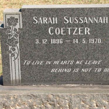 COETZER Sarah Sussannah 1896-1970