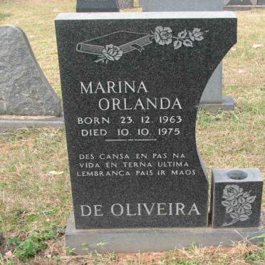 DE OLIVEIRA Marina Orlanda 1963-1975