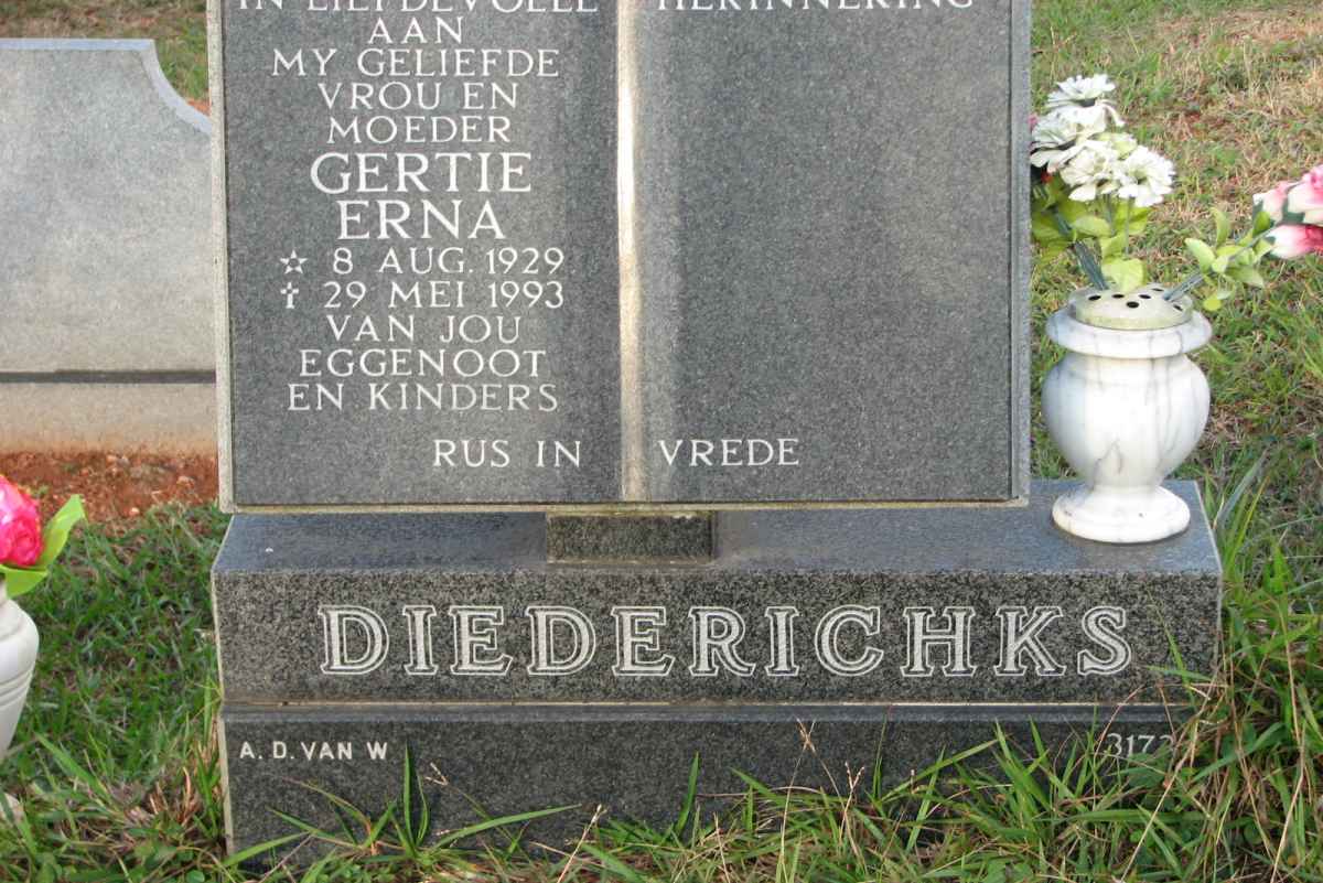 DIEDERICHKS Gertie Erna 1929-1993