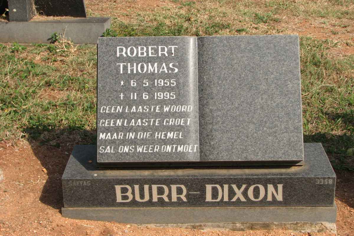 DIXON Robert Thomas, Burr 1955-1995