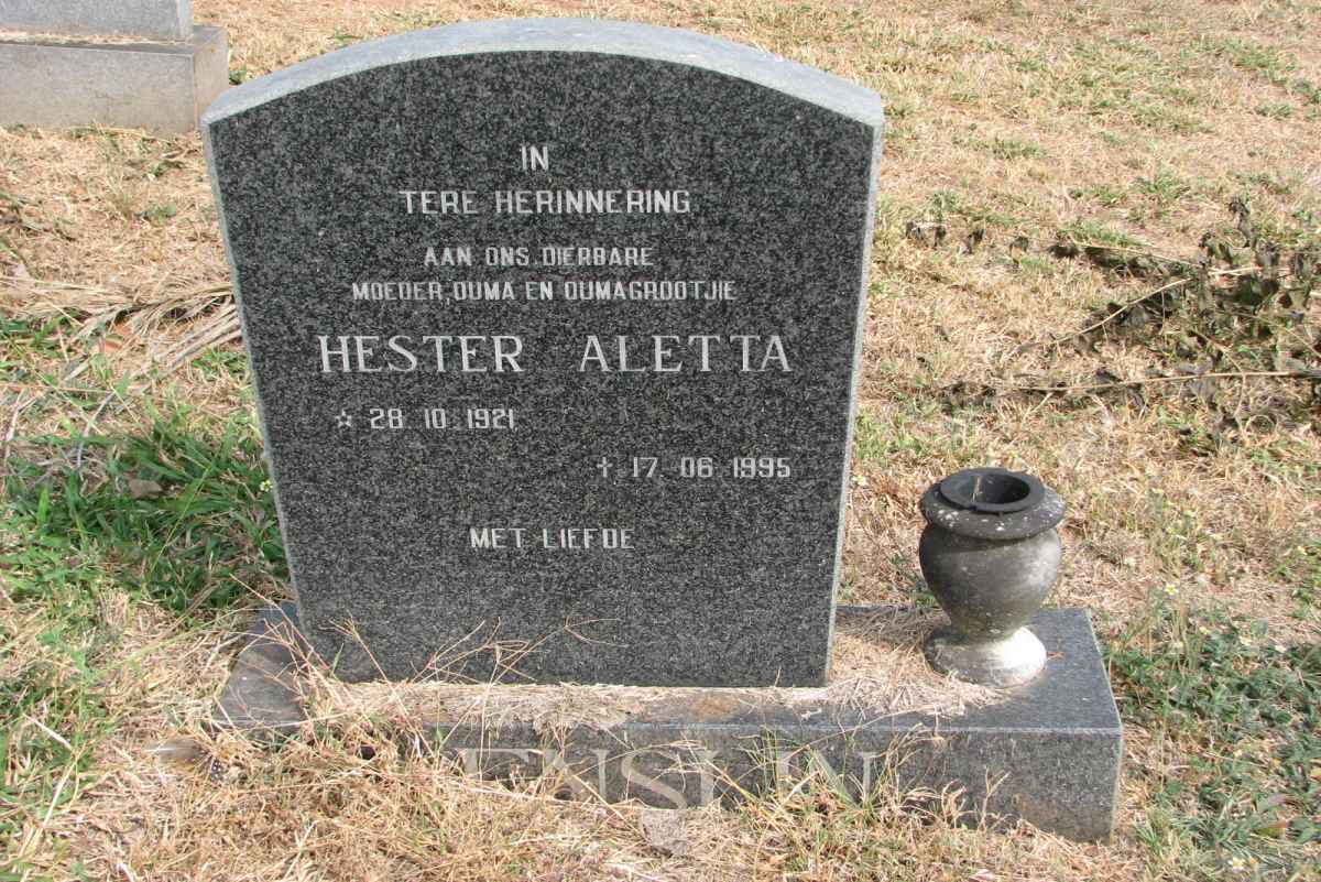 ENSLIN Hester Aletta 1921-1995