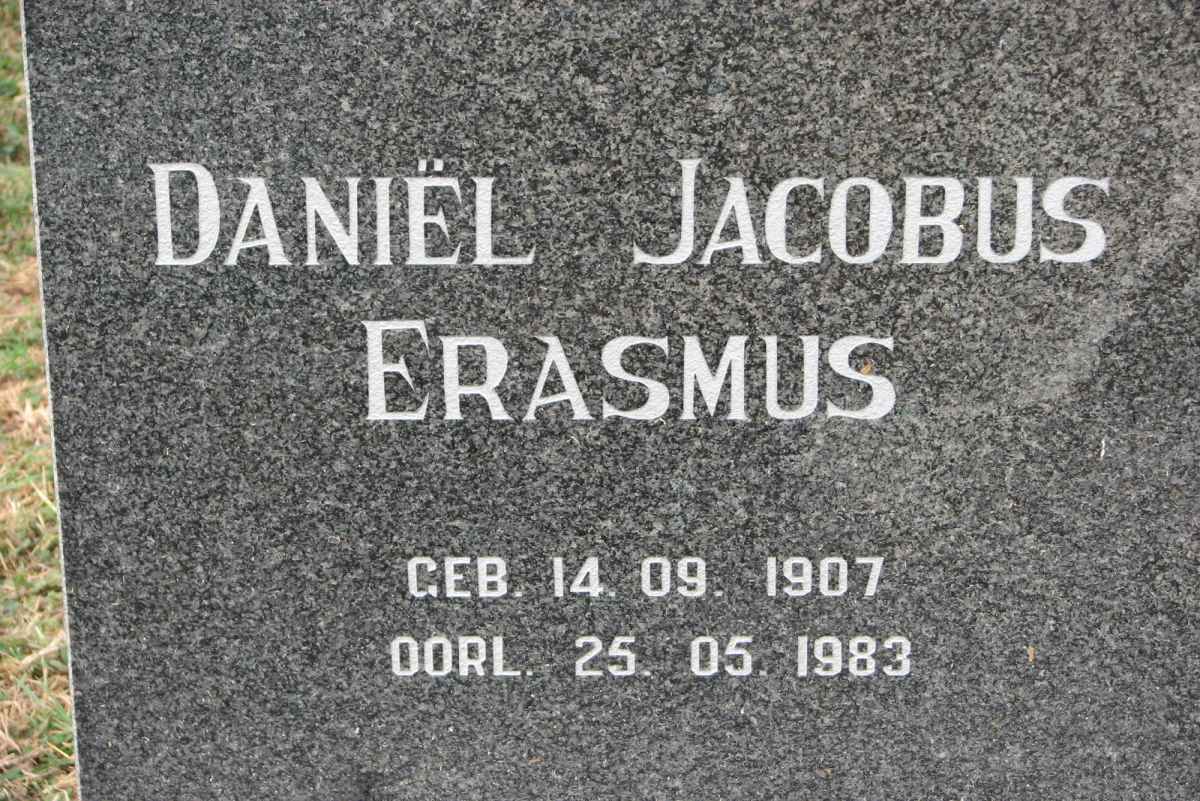 ERASMUS Daniël Jacobus 1907-1983