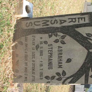 ERASMUS Abraham Stephanus 1915-1963