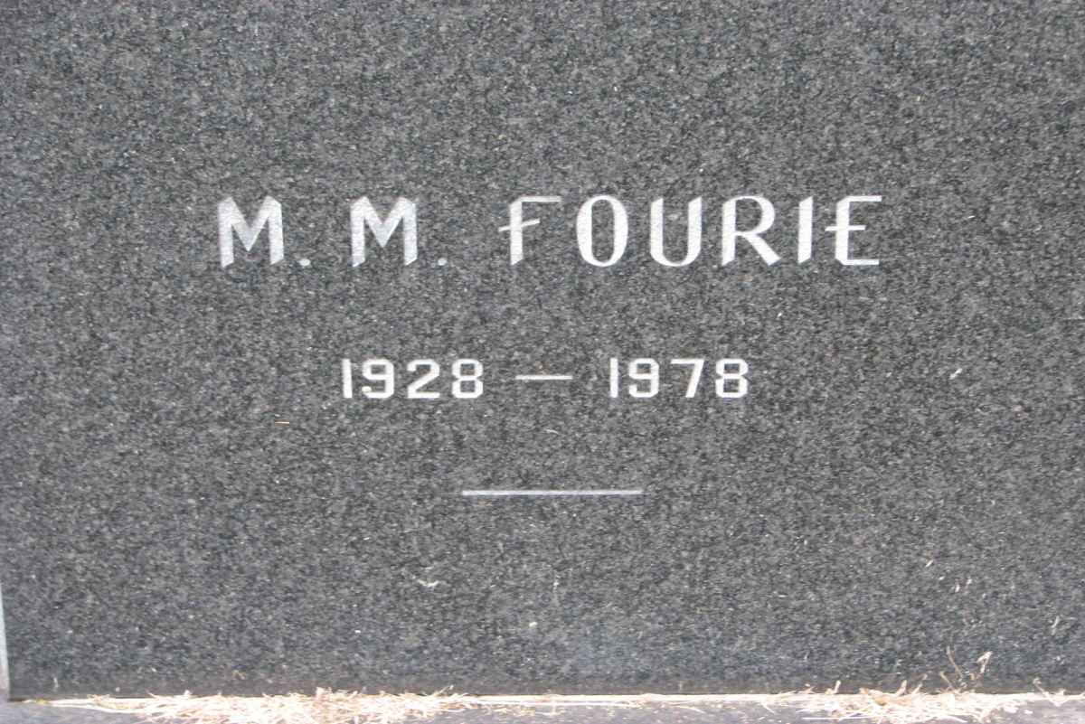 FOURIE M.M. 1928-1978