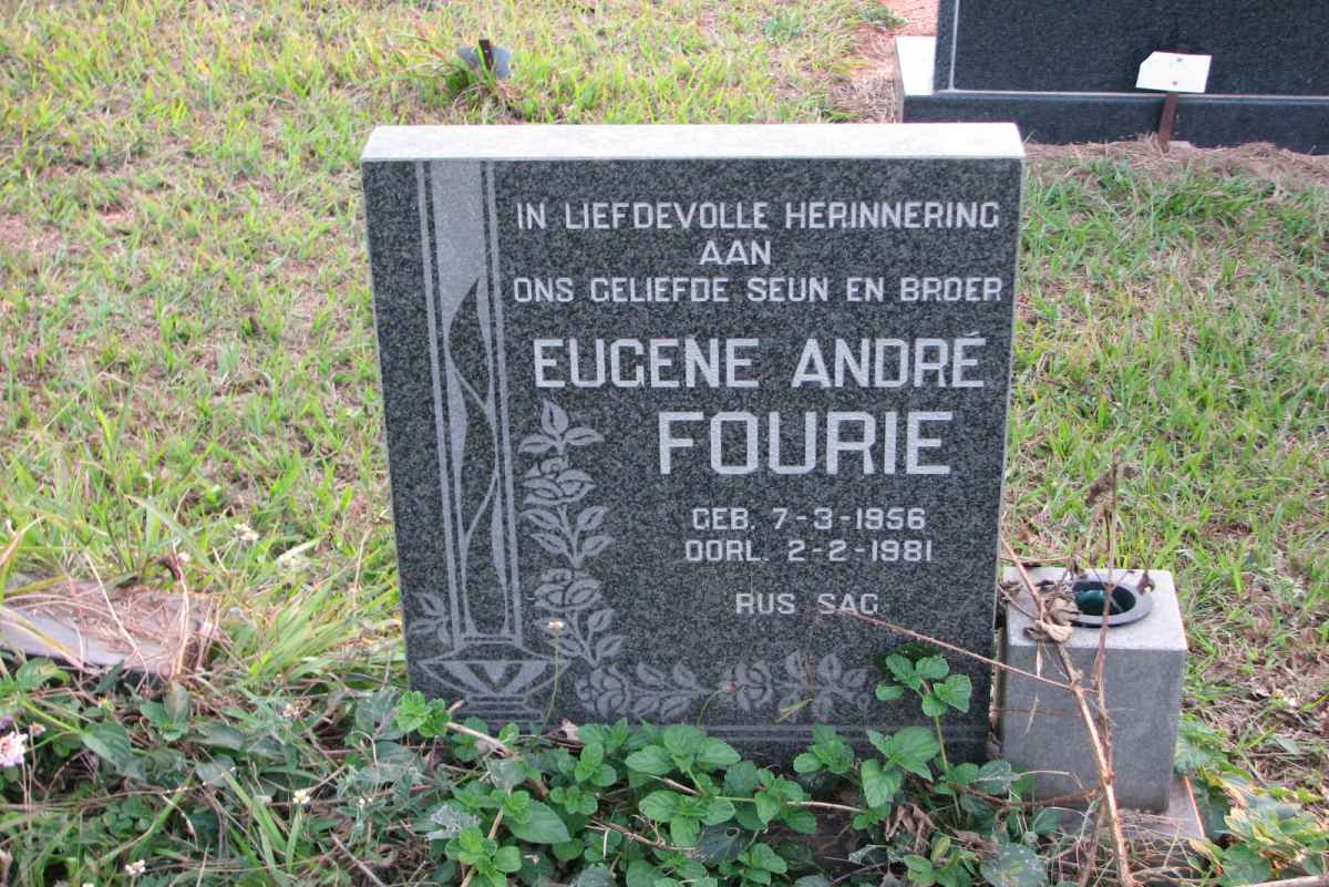 FOURIE Eugene André 1956-1981