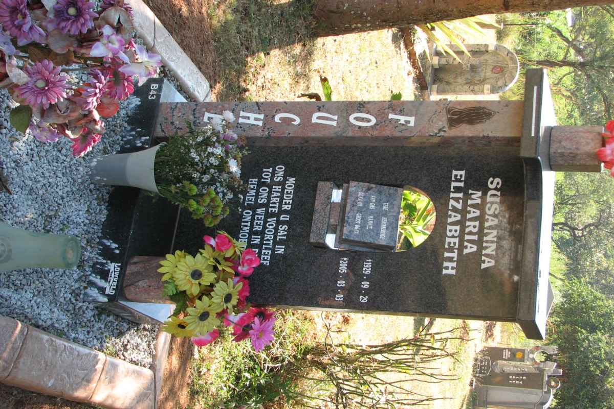 FOUCHE Susanna Maria Elizabeth 1929-2005