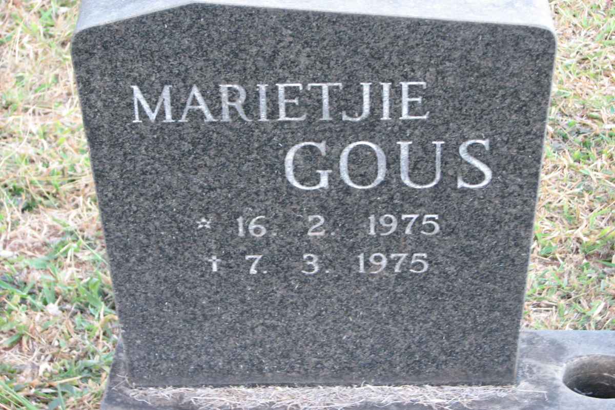 GOUS Marietjie 1975-1975