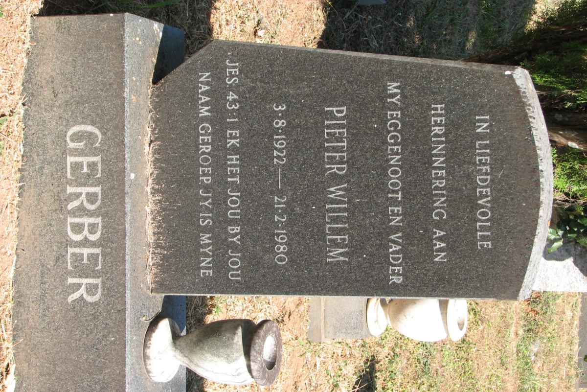 GERBER Pieter Willem 1922-1980