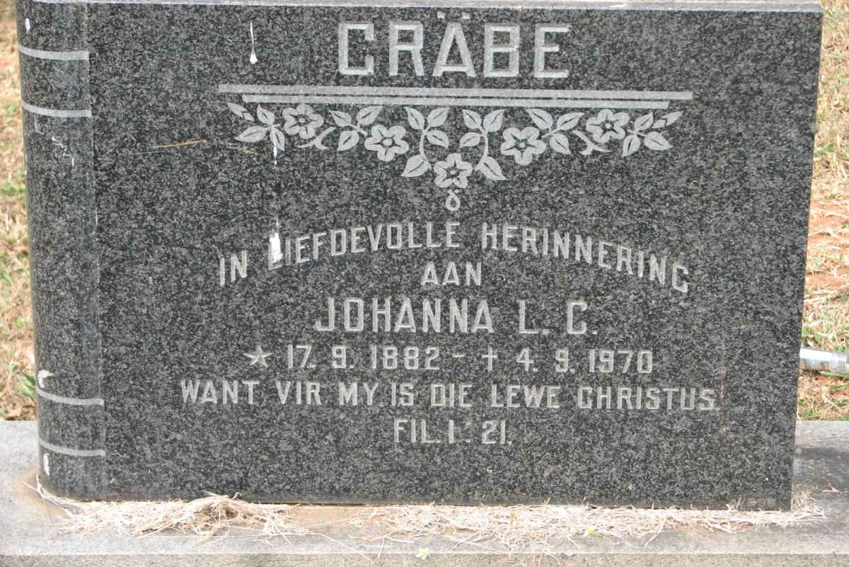 GRÄBE Johanna L.C. 1882-1970