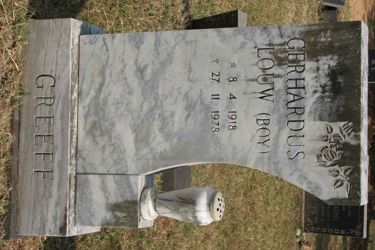 GREEFF Gerhardus Louw 1918-1978