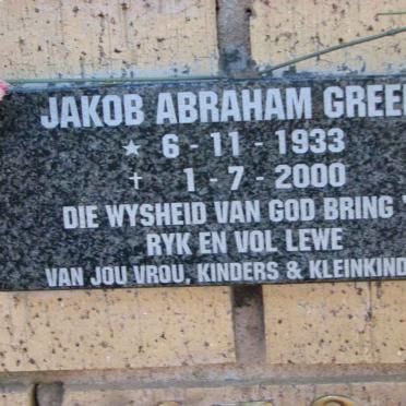 GREEN Jakob Abraham 1933-2000