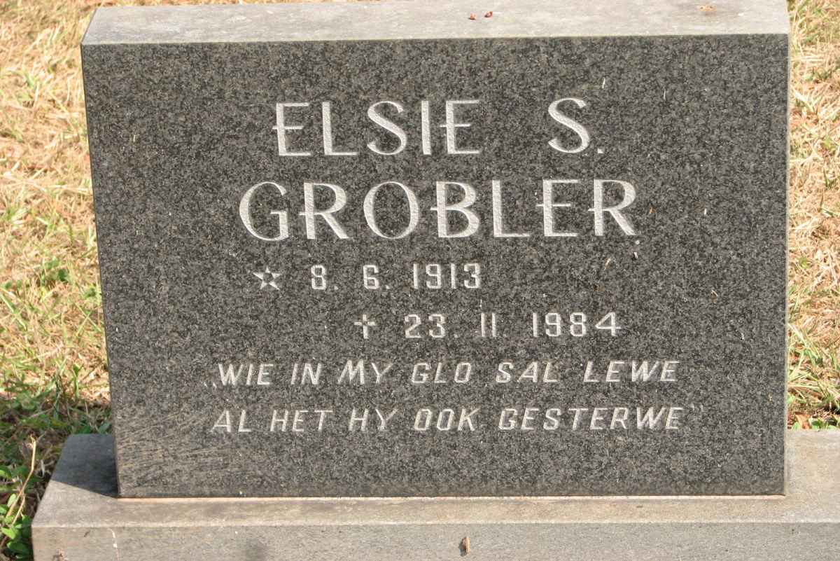 GROBLER Elsie S. 1913-1984