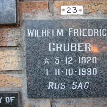 GRUBER Wilhelm Friedrich 1920-1990