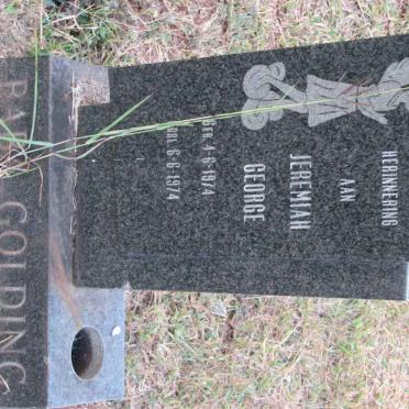 GOLDING Jeremiah George 1974-1974