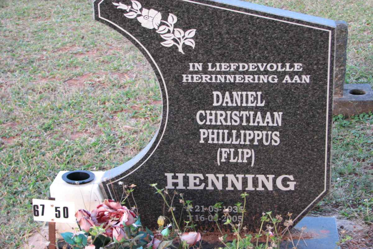 HENNING Daniel Christiaan Phillippus 1935-2005