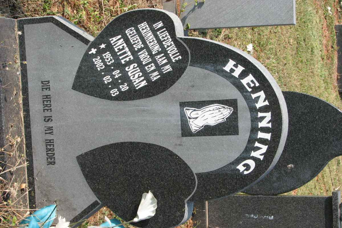 HENNING Anette Susan 1953-2002