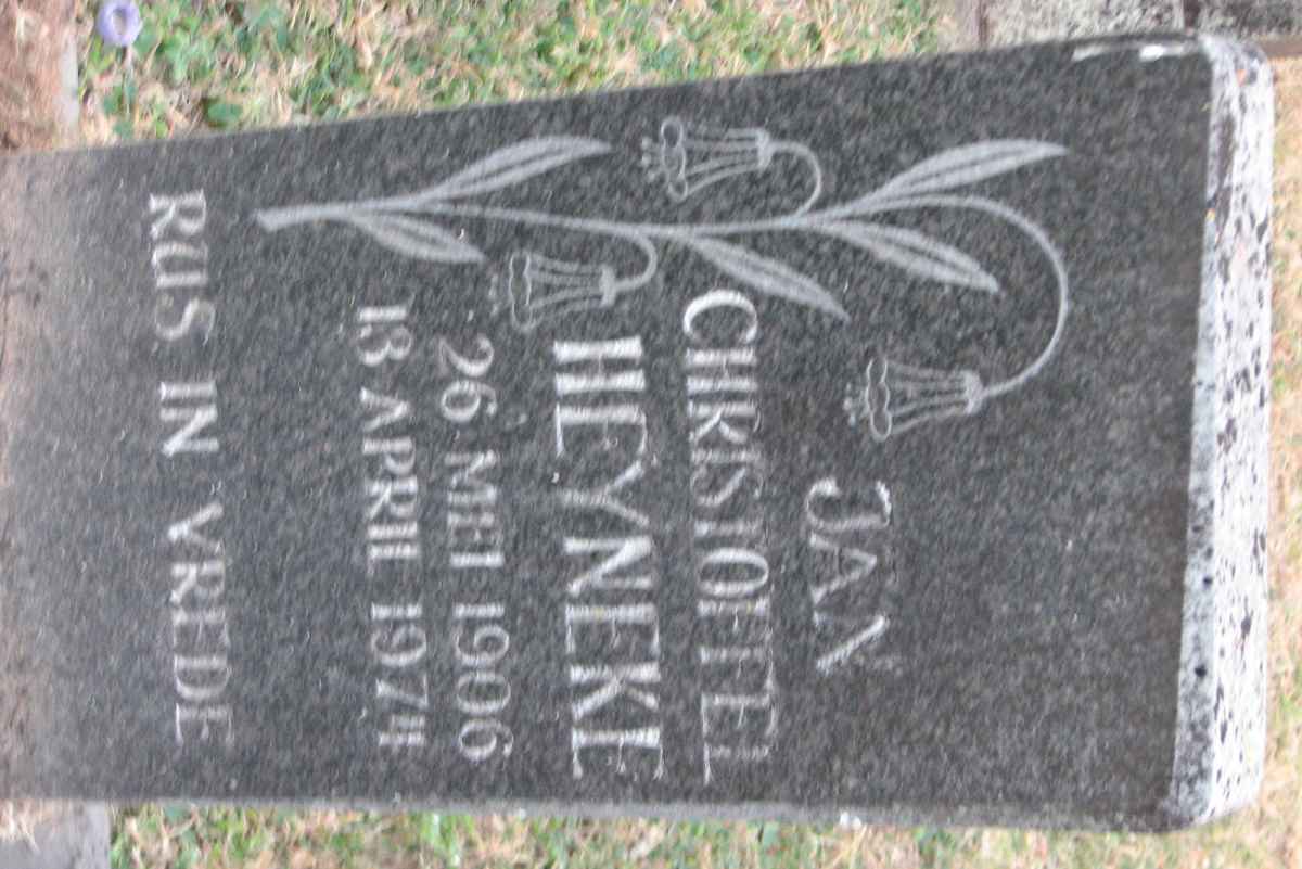 HEYNEKE Jan Christoffel 1906-1974