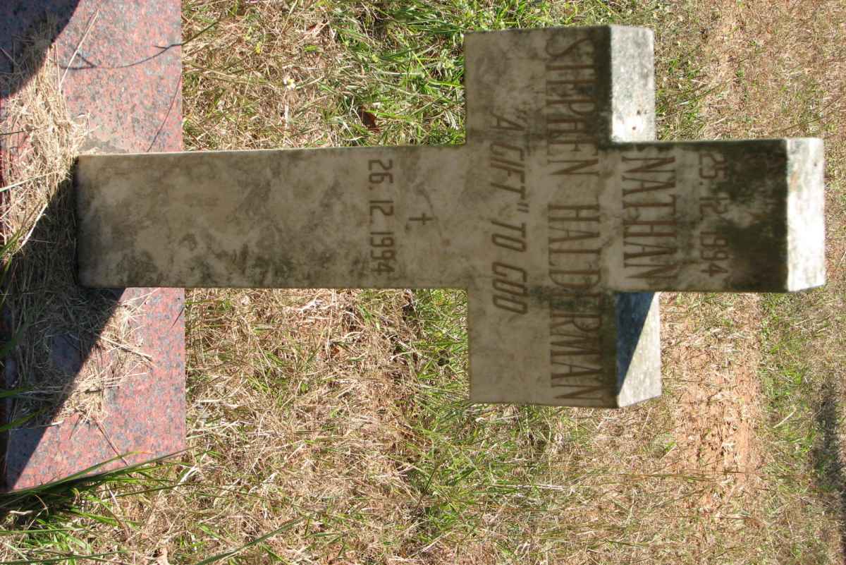 HALDERMAN Nathan Stephen 1994-1994