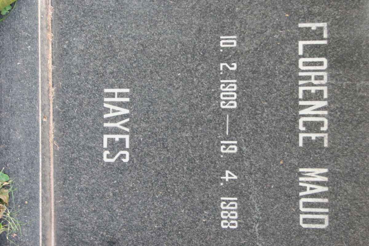 HAYES Florence Maud 1909-1988