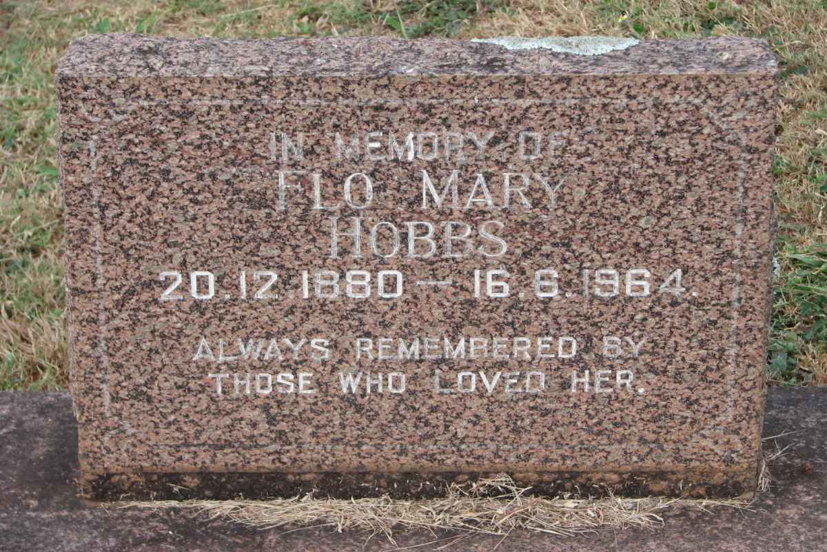 HOBBS Flo Mary 1880-1964