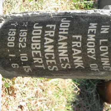 JOUBERT Frank Johannes Frances 1952-1990