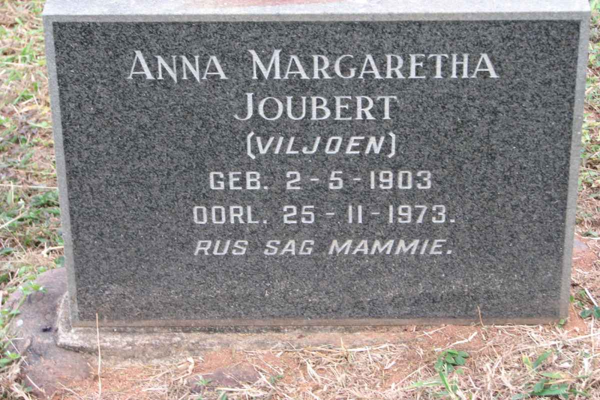 JOUBERT Anna Margaretha nee VILJOEN 1903-1973