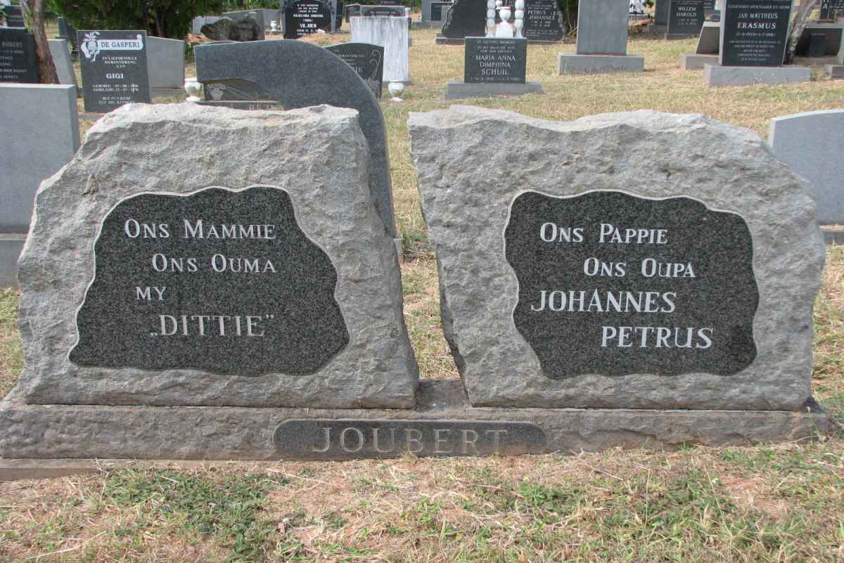 JOUBERT Johannes Petrus &amp; Dittie