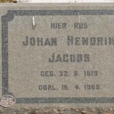 JACOBS Johan Hendrik 1919-1969