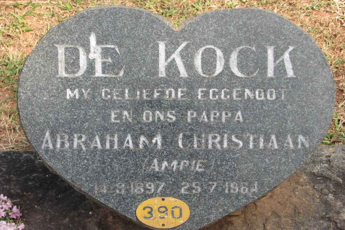 KOCK Abraham Christiaan, de 1897-1964