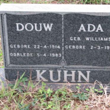 KUHN Douw 1914-1983 &amp; Ada WILLIAMS 1917-