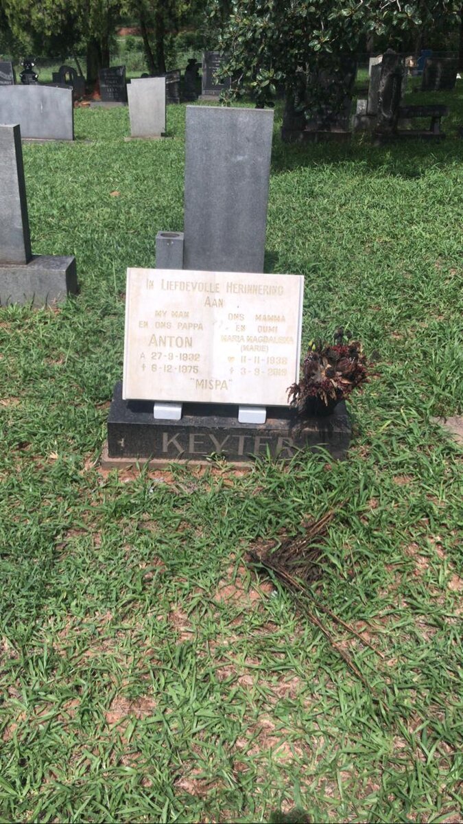 KEYTER Antonie Petrus 1932-1975 &amp; Maria Magdalena 1938-2019