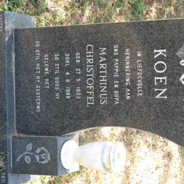 KOEN Marthinus Christoffel 1923-1988