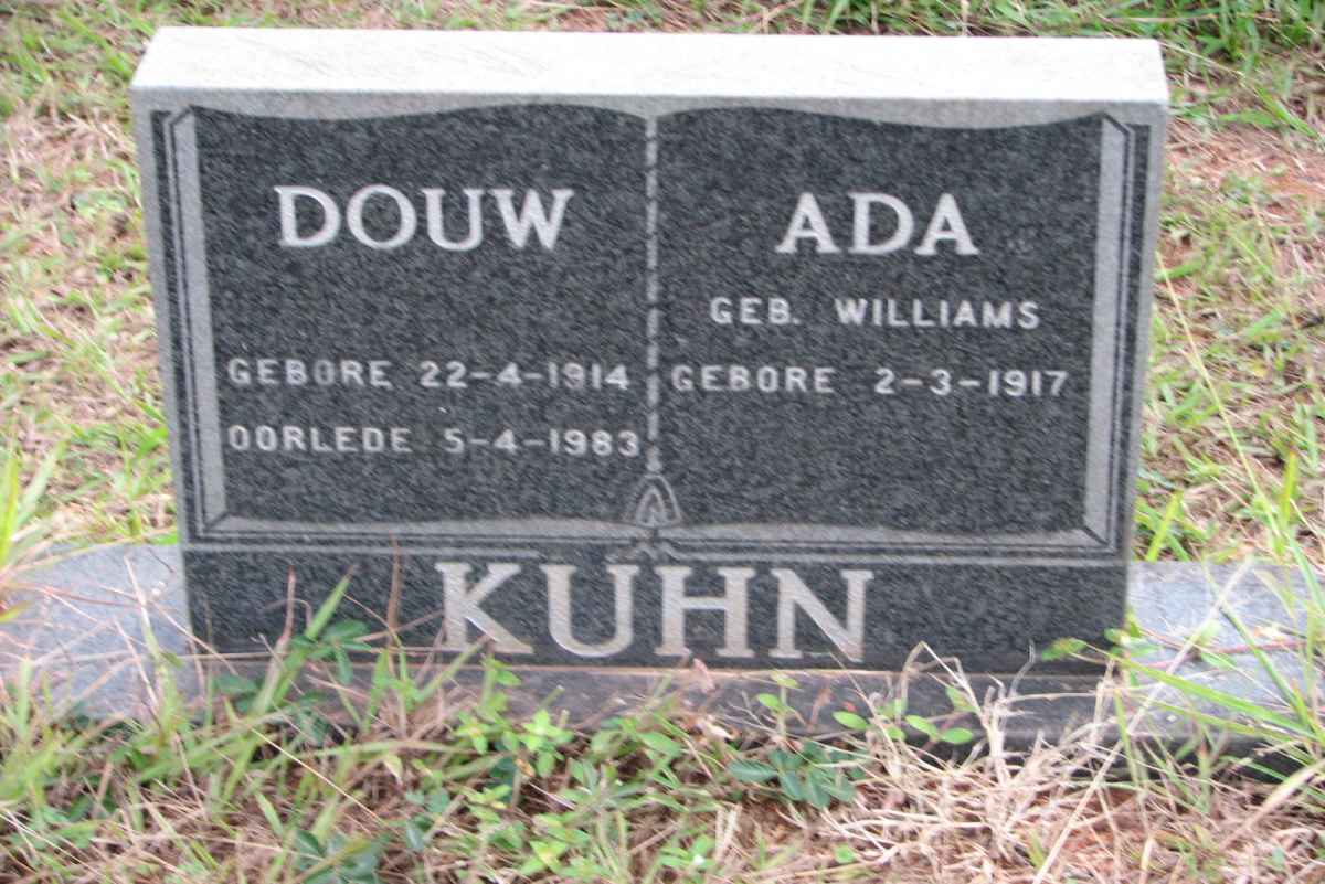 KUHN Douw 1914-1983 &amp; Ada WILLIAMS 1917-