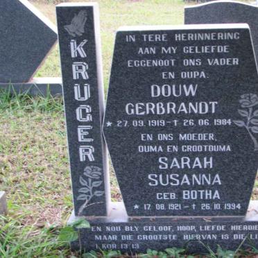 KRUGER Douw Gerbrandt 1919-1984 &amp; Sarah Susanna BOTHA 1921-1994