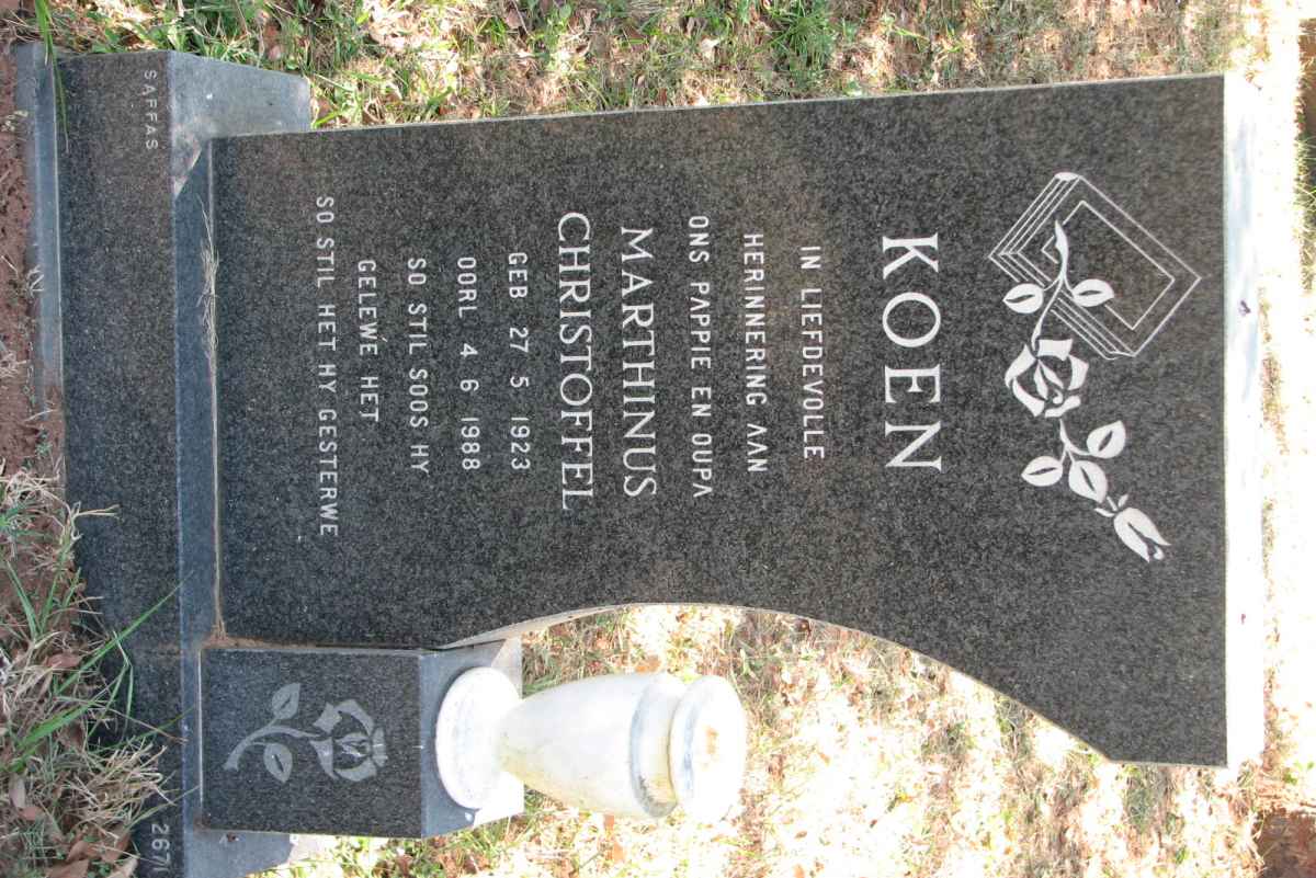 KOEN Marthinus Christoffel 1923-1988