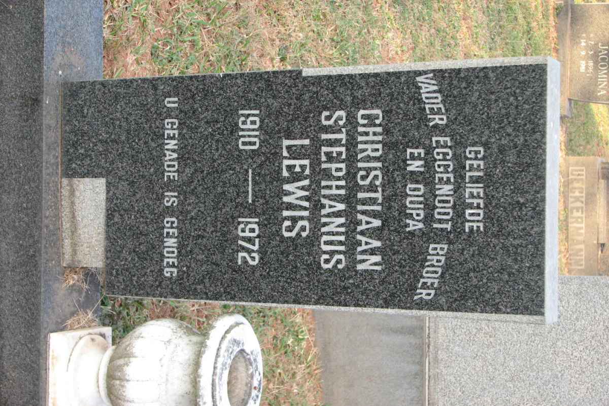 LEWIS Christiaan Stephanus 1910-1972