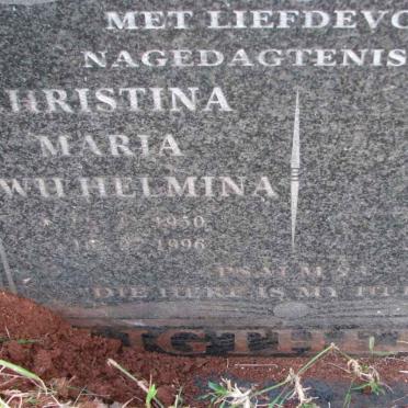 LIGTHELM Christine Maria Wilhelmina 1950-1996